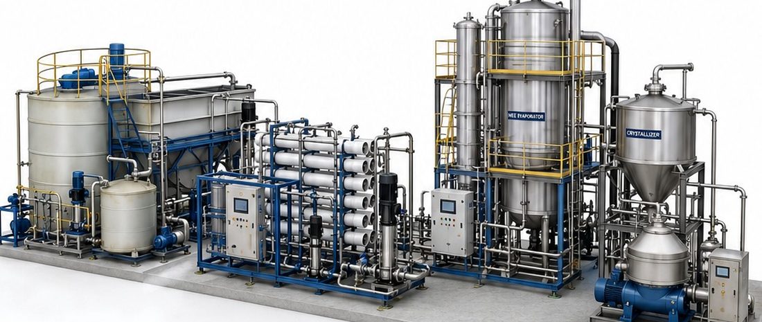Zero Liquid Discharge treatment train equipment skid